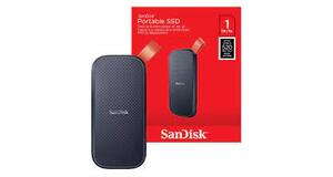 SSD EXTERNO 1TB SANDISK PORTABLE 520MB/S TYPE-C 3.2 PRETO-SDSSDE30-1T00-G25