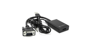 CABO CONVERSOR VGA MACHO X HDMI FEMEA COM ÁUDIO (ALIMENTAÇÃO USB)