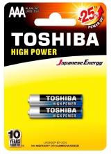 PILHA ALCALINA AAA TOSHIBA LR03G (CAR/1) COM 2 PILHAS