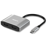 CABO CONVERSOR COMTAC USB-C PARA X 2-HDMI 4K - Aluminium - 20119483