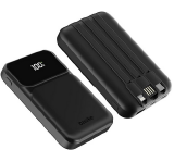 CARREGADOR POWER BANK BASIKE 10.000MHA SAÍDA 20W BA-POW077 PRETO