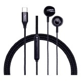 FONE DE OUVIDO TIPO C C/ FIO AURICULAR PRETO LITY F11P